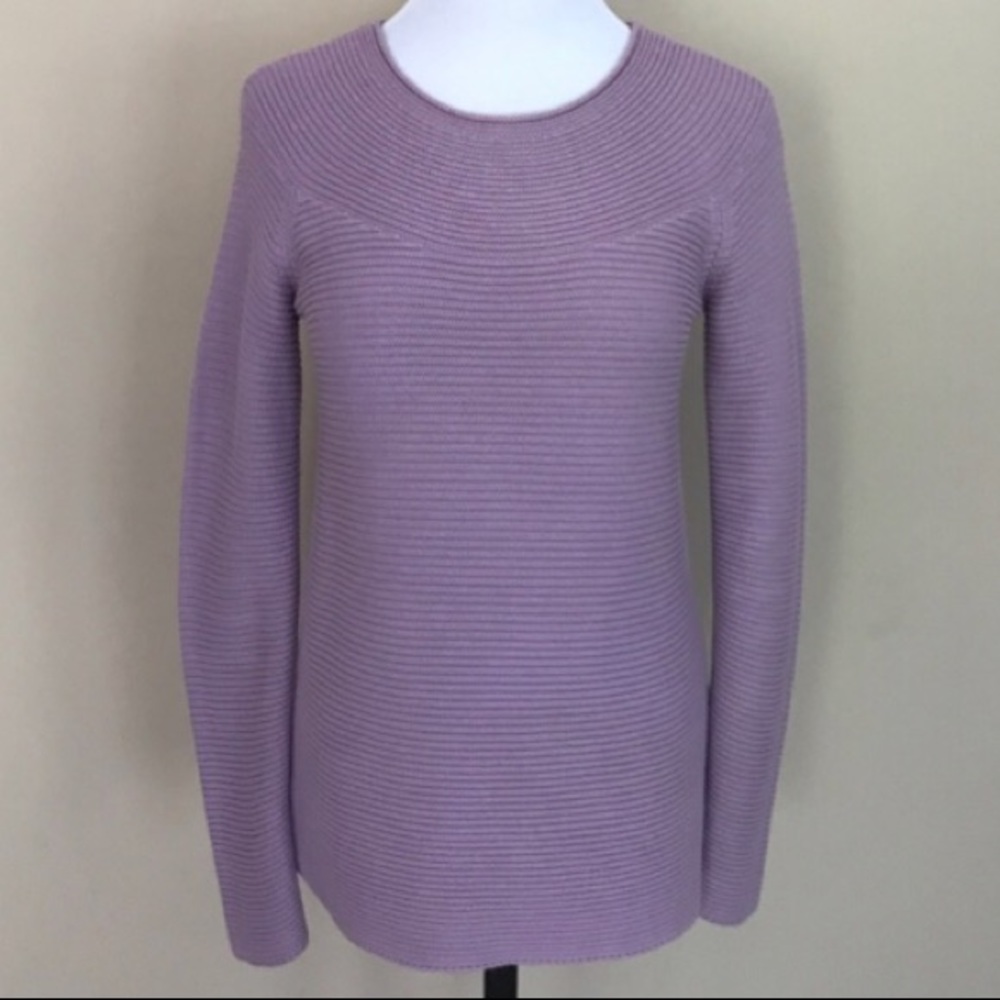 Talbots Lavender Medium Weight Ribbed Sweater